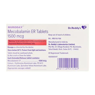 Nuroday Tablet 10'S - Nootropics And Neurotrophics