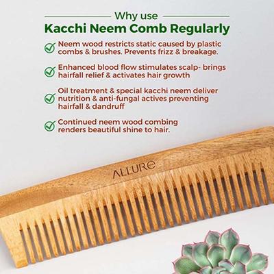 Allure Wooden Neem Comb (CD-01) 1's - Hair Combs
