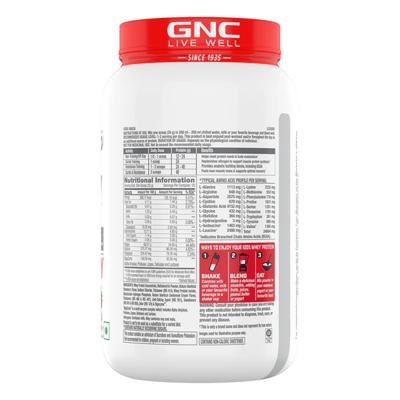 GNC Pro Performance 100% Whey Protein Powder - Creamy Strawberry 907gm - Whey Proteins