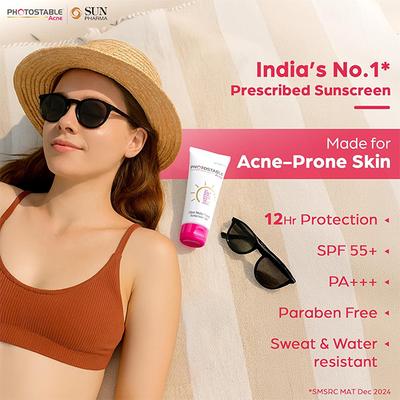 PHOTOSTABLE ACNE SPF 55+ PA +++ CLEAR MATTE FINISH Sunscreen Gel 50g - Sun Protectors-Emo