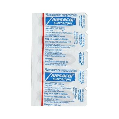 Mesacol Suppository 5'S - Ulcerative Colitis/Bowel Inflammatory Disease-GIT