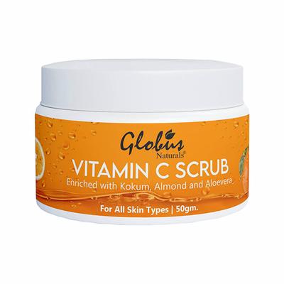 Globus Naturals Vitamin-c Brightening Face Scrub 50 gm - Face Scrubs