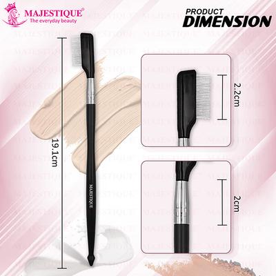 Majestique Steel Eyebrow Eyelash Comb Extension Brush Cosmetic Makeup Tool Makeup Eyelash Comb 1's - Eye Brush