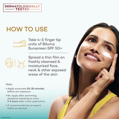 Biluma SPF 50+ PA++++ UVA+UVB Protection Sunscreen 50 ml - Face Sunscreen
