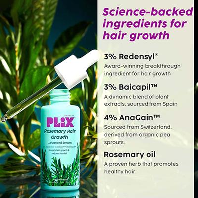 PLIX 3% Redensyl Hair Growth Serum with 4% AnaGain, 3% Baicapil, Stimulates Hair Growth, Increase Hair Density & Thickens Hair for Men & Women 50 ml - Hair Serums