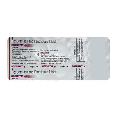 Rozustat F Tablet 10'S - High Cholesterol-Dys