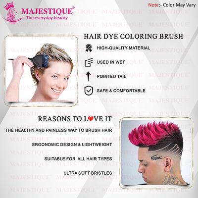Majestique Premium Hair Dye Brush, Long Tail Coloring Applicator for Men and Women 1's - Hair Brushes