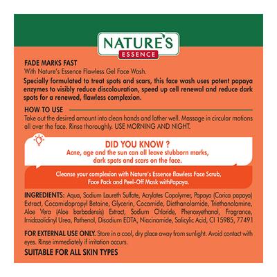Nature's Essence Flawless Gel Face Wash - Papaya 100 ml - Face Wash & Cleansers