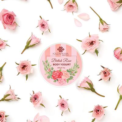 Kazarmaa British Rose Body Yogurt with Rich Argon Oil and Shea Butter 250 gm - Lotions & Creams