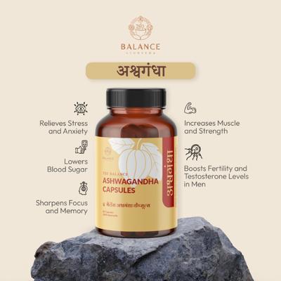 Balance Ayurveda The Balance Ashwagandha Capsules 60's - Speciality Medicines