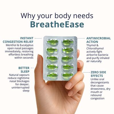 Briyo Breatheease Inhalant Capsules 10's - Nasal Decongestion
