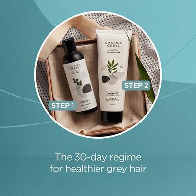 Amazing Greys Essential Grey Haircare Kit Shampoo and Conditioner Combo 200ml Each 2's - Shampoos