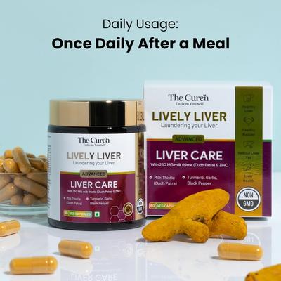 The Curen Lively Liver Advanced Liver Care Veg Capsule 60's - Vital Health
