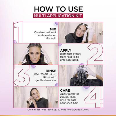 Loreal Paris Excellence Creme Hair Color No Ammonia with French Rose Oil Triple Care Color, 5.32 Caramel Brown 100gm+72ml 1's - Crème