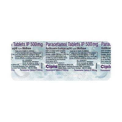 Paracetamol 500mg Tablet 10'S - Pain relief-Ano