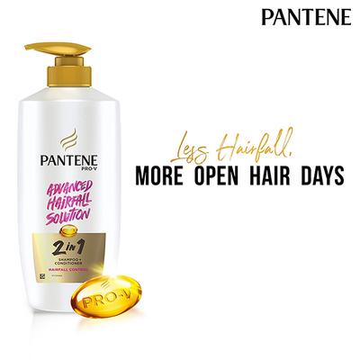 Pantene Advanced Hair Fall Solution 2In1 Hair Fall Control Shampoo and Conditioner 650ml - Shampoos