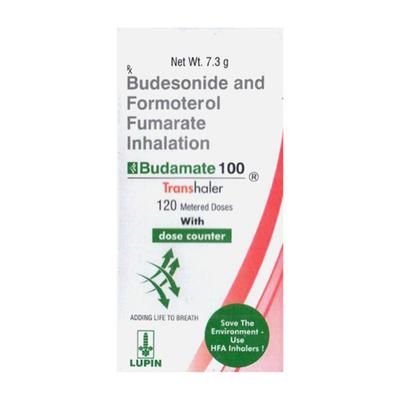BUDAMATE 100 WITH DOSE COUNTER 120md Transhaler 7.3g - Asthma/COPD-Ast