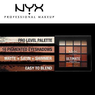 Nyx Professional Makeup Ultimate Shadow Palette - Warm Neutrals 13.28 gm - Eyeshadow, Bases & Primers