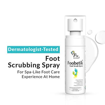 Fixderma Foobetik Foot Scrub Spray Dead Skin & Tan Removal Darkness Blackness Removal Scrub 50 ml - Foot Care