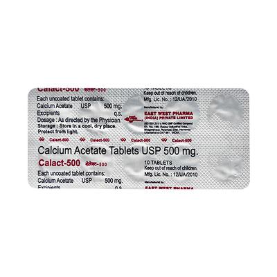 Calact 500mg Tablet 10'S - Supplements-Cal