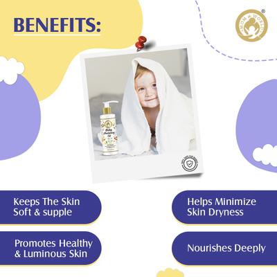 Mom & World Baby Massage Organic Sweet Almond Oil 200 ml - Baby Skin Care