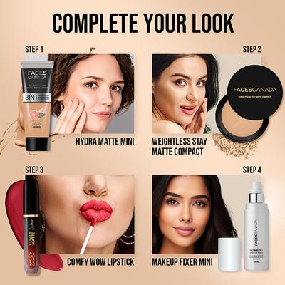 FACESCANADA Weightless Stay Matte Compact Vitamin E & Shea Butter Sand 04 9 gm - Compact Powder