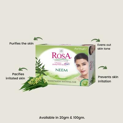 Rosa Transparent Bathing Bar (Pack Of 4) (Buy 3 & Get 1 free) - Soaps
