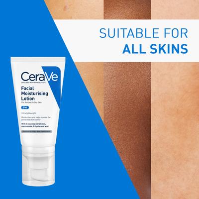 CeraVe AM Facial Moisturising Lotion - Normal to Dry Skin 52 ml - Face Wash & Cleansers