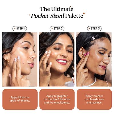 Gush Beauty Stacked In Your Favour- Weekdays To Weekend Cream Blush, Contour & Highlighter 6.9gm - Face Palettes