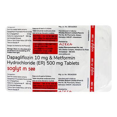 SOGLYT M 500 Tablet 10's - Diabetes-Ant