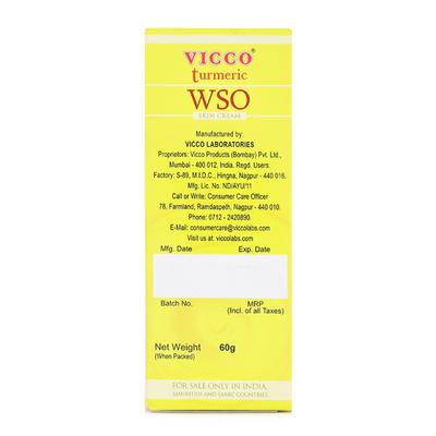 Vicco Turmeric Wso Skin Cream 60 gm - Face Creams