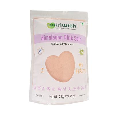 Nutriwish Himalayan Pink Salt 2 kg - Herbal Dietary Supplement