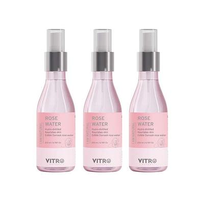 VITRO I AM NATURAL Premium Gulab Jal (Rose Water) Spray (Pack of 3) 600 ml - Face Mists