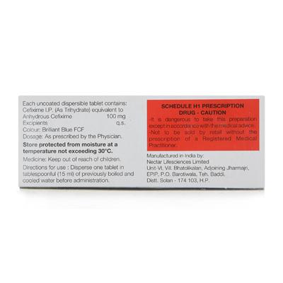 Cefi DT 100mg Tablet 10'S - Bacterial Infections-Cep