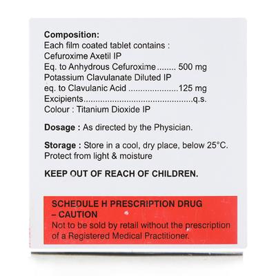 Augxetil CV 500/125mg Tablet 10'S - Bacterial Infections-Cep