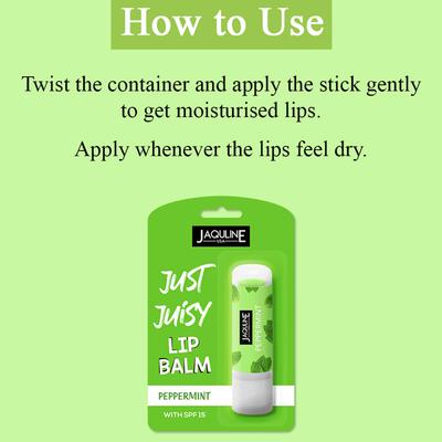 Jaquline USA Just Juisy Lipbalm Mint 4.5 gm - Lip Balms