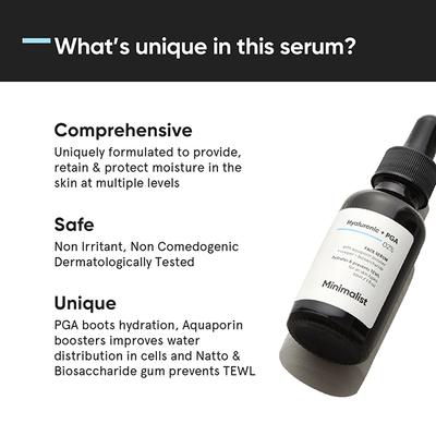 Minimalist Hyaluronic Acid + Pga 02% Face Serum 30ml - Face Serum