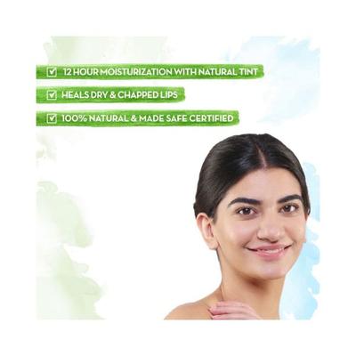 Mamaearth Ubtan Tinted 100% Natural Lip Balm for lightening Dark Lips With Turmeric & Saffron For 12 Hour Moisturization 2 gm - Lip Balms
