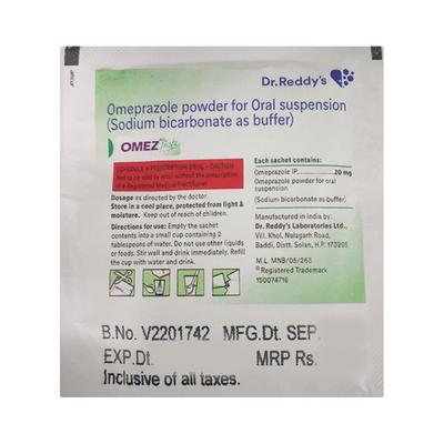 Omez Insta 20mg Mint Flavour Powder 5.9Gm - Ulcer/Reflux/Flatulence-Aaa