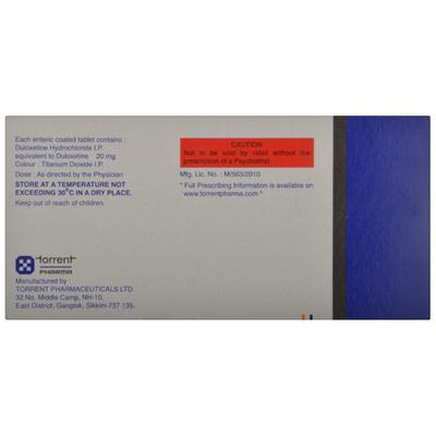 Symbal 20mg Tablet 10'S - Depression-Ant