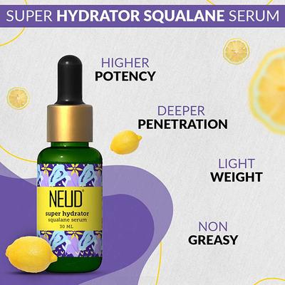 NEUD Super Hydrator Squalane Serum With Lemon Oil, Turmeric Oil & Reverskin 30 ml - Face Gels