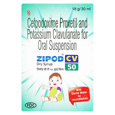 Zipod CV 50mg Oral Suspension 30ml - Bacterial Infections-Cep