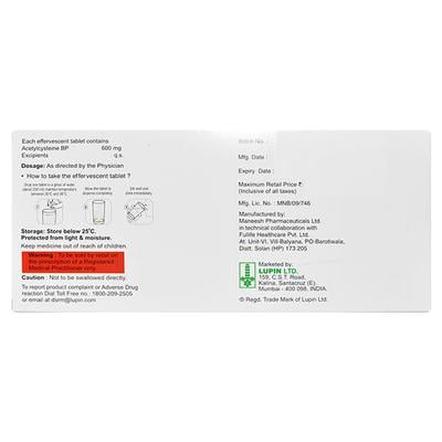 Lumenac 600mg Sugar Free Orange Flavour Tablet 10'S - Cough And Cold-Cou