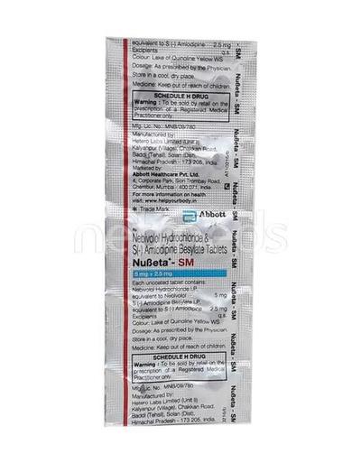 Nubeta SM Tablet 10'S - Hypertension-Bet