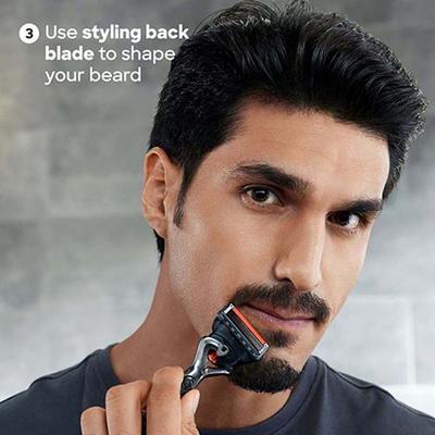 Gillette Fusion Proglide Blades for men - 10 count for Perfect Shave and Perfect Beard Shape with Styling Back Blade 116 gm - Razors & Cartridges