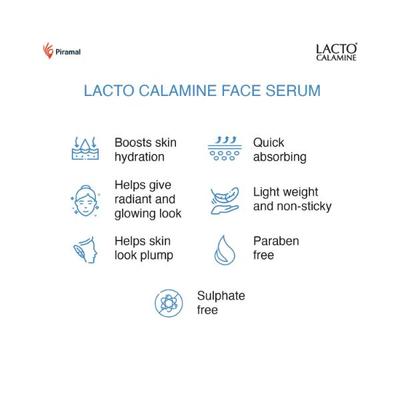 Lacto Calamine 2% Hyaluronic acid face serum, for intense skin hydration. Suitable for all skin types. 30ml 1's - Face Mists