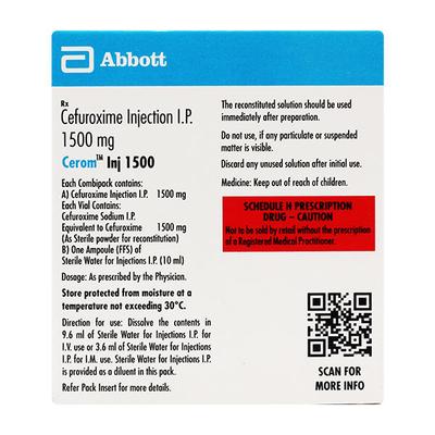 Cerom 1500mg Injection 1'S - Bacterial Infections-Cep