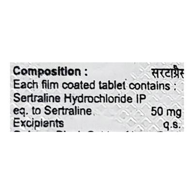 Sertagress 50mg Tablet 10'S - Depression-Ant