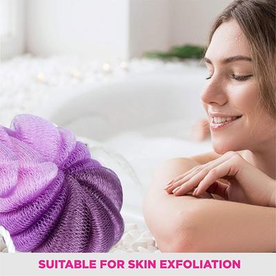 Vega Flower Body Bath Sponge Loofah for Men and Women (BA-3/6), Purple 67 gm - Loofahs & Sponges