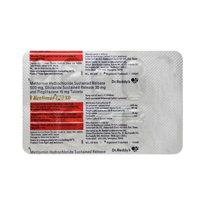 RECLIMET PG 30mg Tablet 10's - Diabetes-Ant
